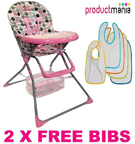 BRAND NEW BABY HIGH CHAIRS FOLDABLE HIGHCHAIR FEEDING TOP QUALITY 2014 MODEL (PINK)
