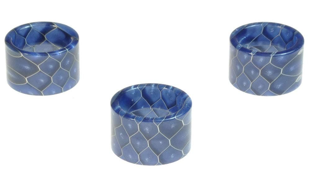 ArmerahDrip Tip for Smok TFV16/TFV18/TFV-Mini V2 Short/X-Wide Cobra Epoxy Resin 3 Pack Blue