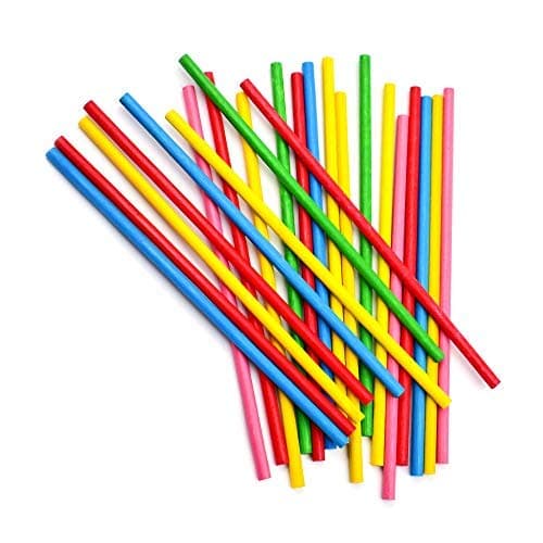 Wooden Dowel Rods, Unfinished Hardwood Sticks Multi Color Handle for DIY Crafts Projects Masquerade Mask (100PCS)