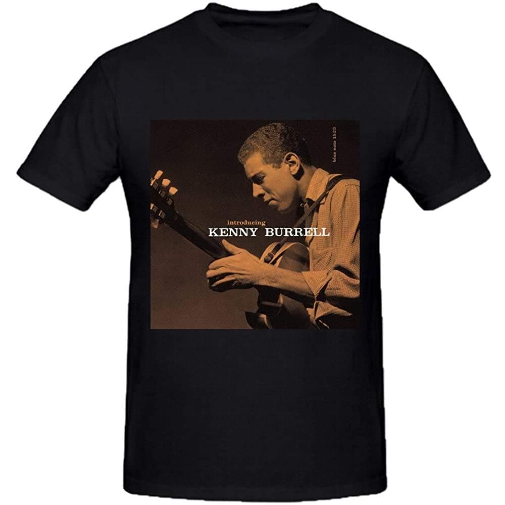 Candice Odelia Kenny Burrell Introducing Kenny Burrel T Shirts for Men Crew Neck Black Black