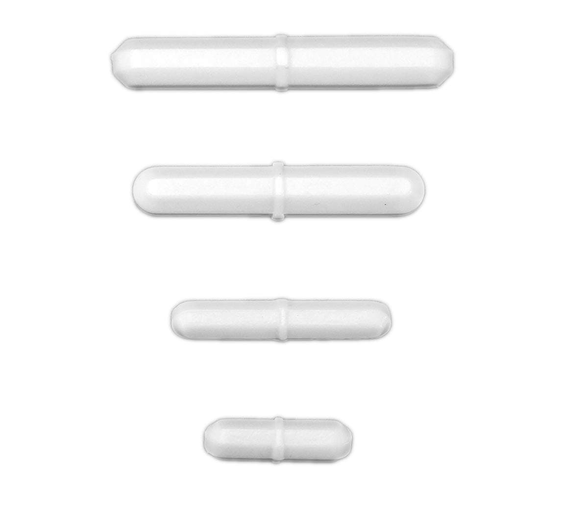 Magnetic Stir Bar Combo Pack, Large Sizes - 30mm, 45mm, 60mm & 70mm - White Color, Mixer Stirrer