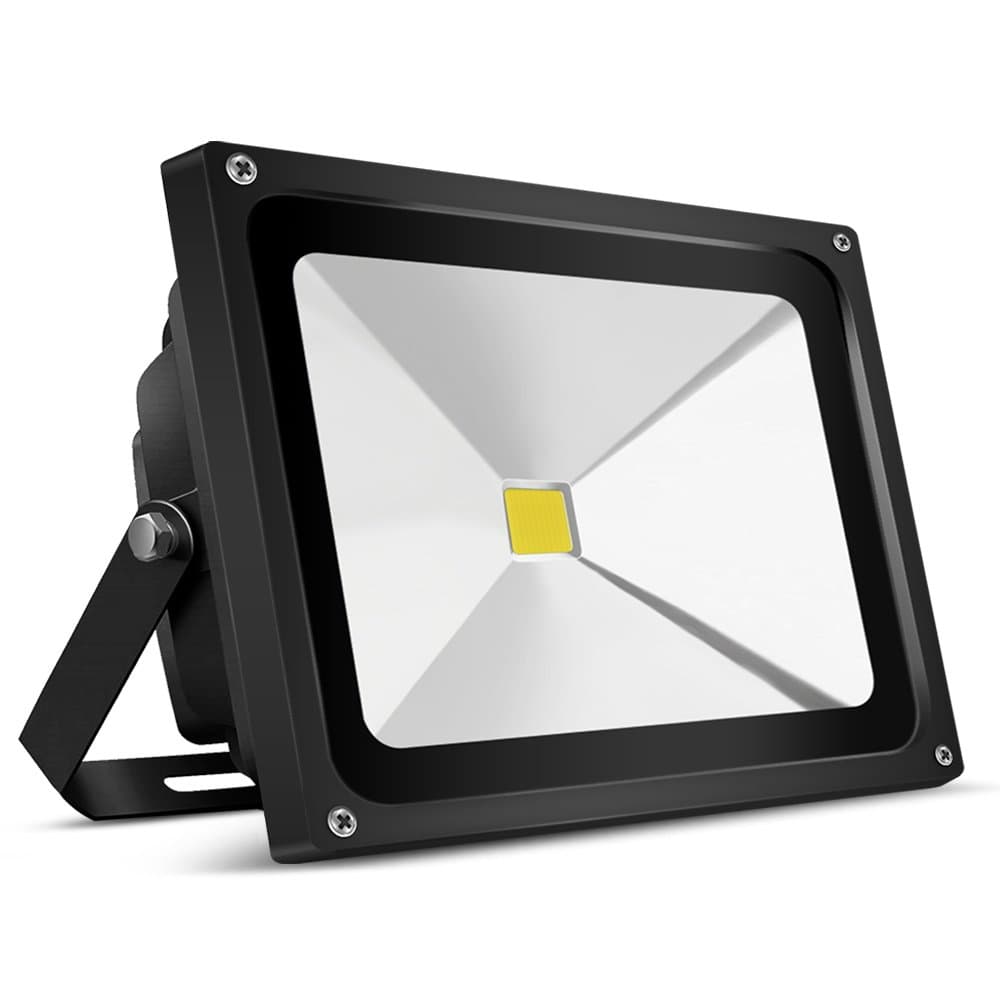 Auralum® Energy Saving 50W IP65 LED Waterproof Floodlight High Power White(6000K) Outdoor Spotlight Black [Energy Class A+]
