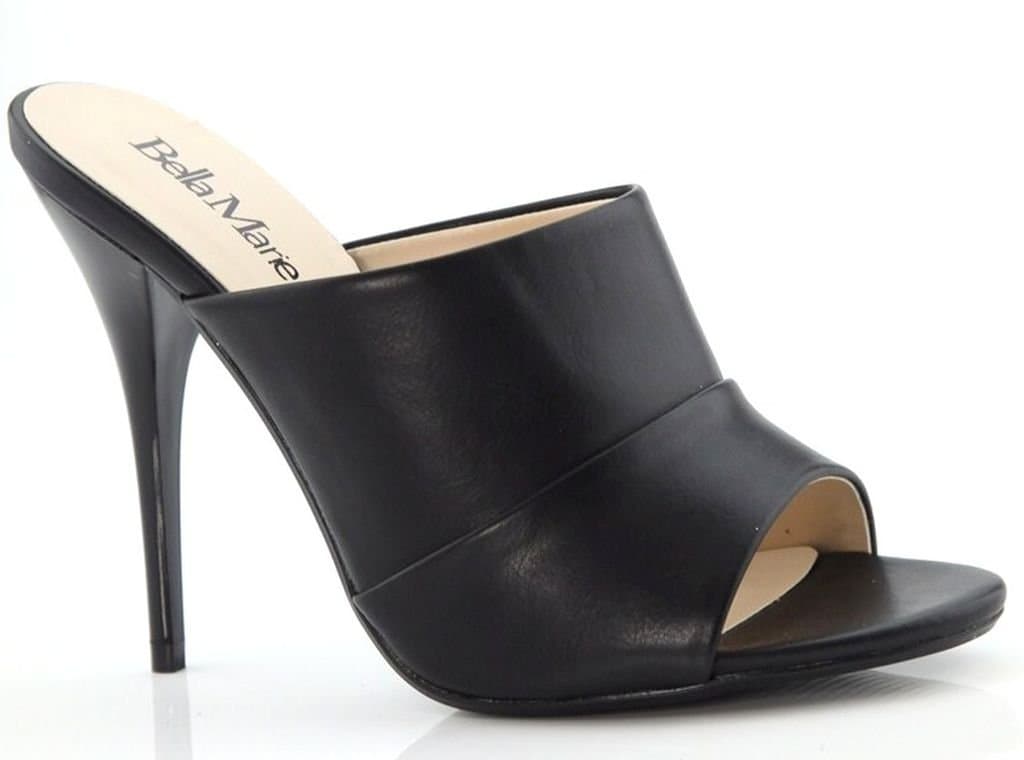 Bella Marie Bebe-01 Women's High Heel Stiletto Mules Slide,Open Toe Dress Sandal