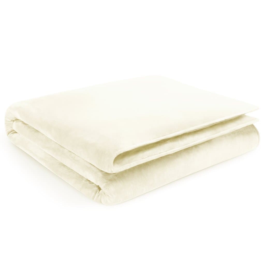 Restorology Weighted Blanket - Ultra Plush Blanket - Multiple Sizes for Children & Adults - 12LB - 60" x 80"- Ivory