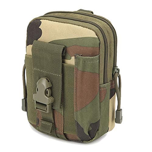 Tactical Waist Belt Bag | Universal Outdoor EDC Military Holster Wallet Pouch Phone Case Gadget Pocket for iPhone X 8 7 6 6s Plus Samsung Galaxy S8 S7 S6 S5 S4 S3 Note 8 5 4 3 2 LG HTC (Camouflage-F)