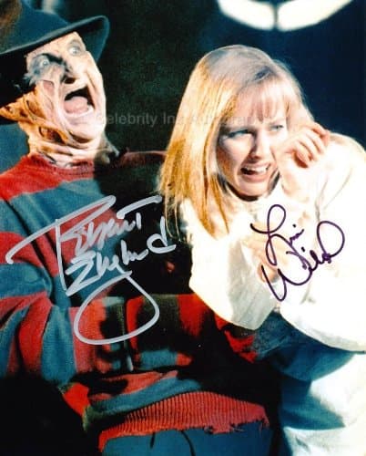ROBERT ENGLUND and LISA WILCOX as Freddy Krueger and Alice Johnson - Nightmare On Elm Street 4 GENUINE AUTOGRAPHS