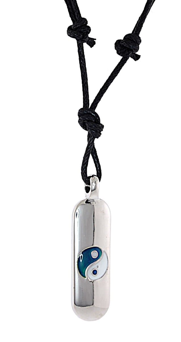 Mood Pendent"YING YANG" Medallion Double Knots Adjustable Cord Chain Necklace