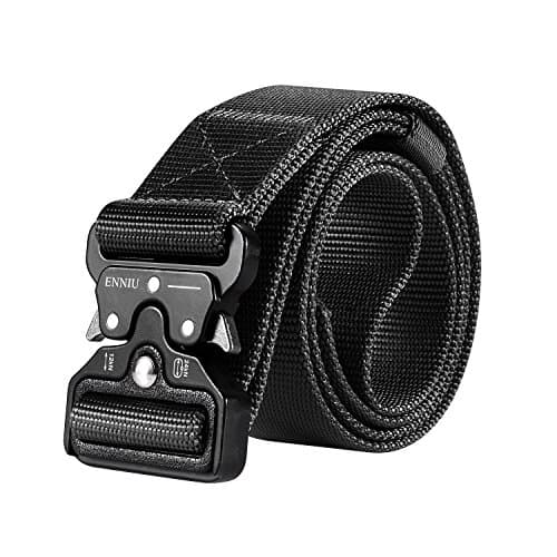 Motusamare Tactical Belt Heavy Duty Military Style Webbing Riggers Web Belt with 1.5" Metal Buckle