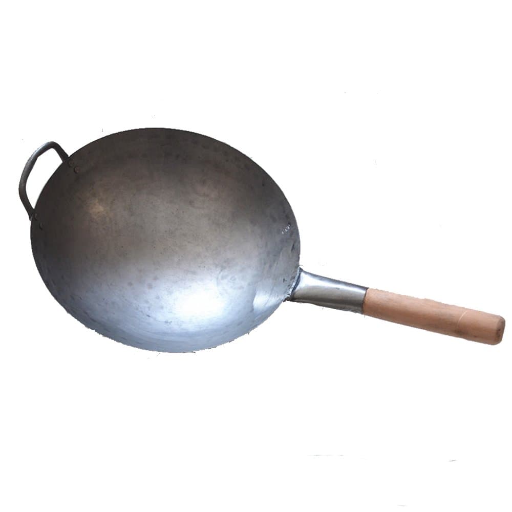 CHEZHIJI China Catering; Traditional: Uncoated Woks Thickened Round Iron Material, 33cm