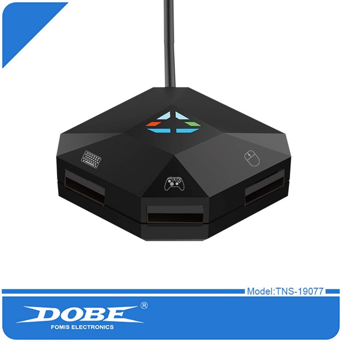 Dobe NS-Switch PS4 PS3 Game Keyboard and Mouse Adapter for PS4, PS3, Xbox one, N-Switch, Host Series Converter（Original Handle Guide Connection）
