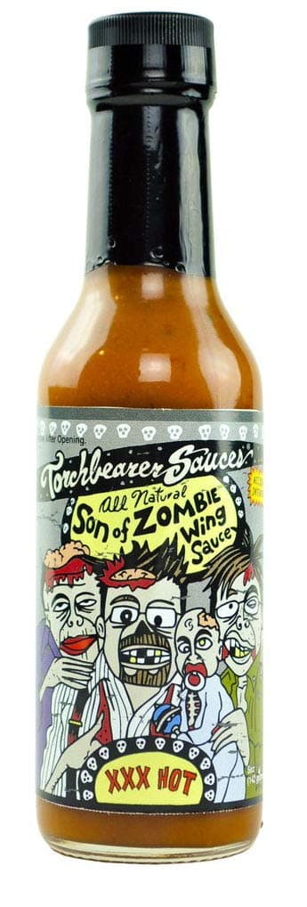Son of Zombie Wing Sauce, 5 oz, Heat level: 6 XXX Hot - Featured on Hot Ones - All Natural, Extract-Free, Made in USA