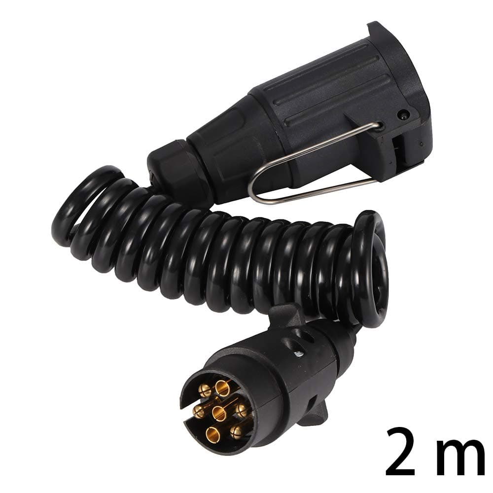 13 Pin Trailer Cable Extension 7 core Trailer Plug Socket with Trailer Extension Lead Cable Connector, 2m Trailer Line Truck Electrical Wiring Connector for Caravan Car Tow Conversion