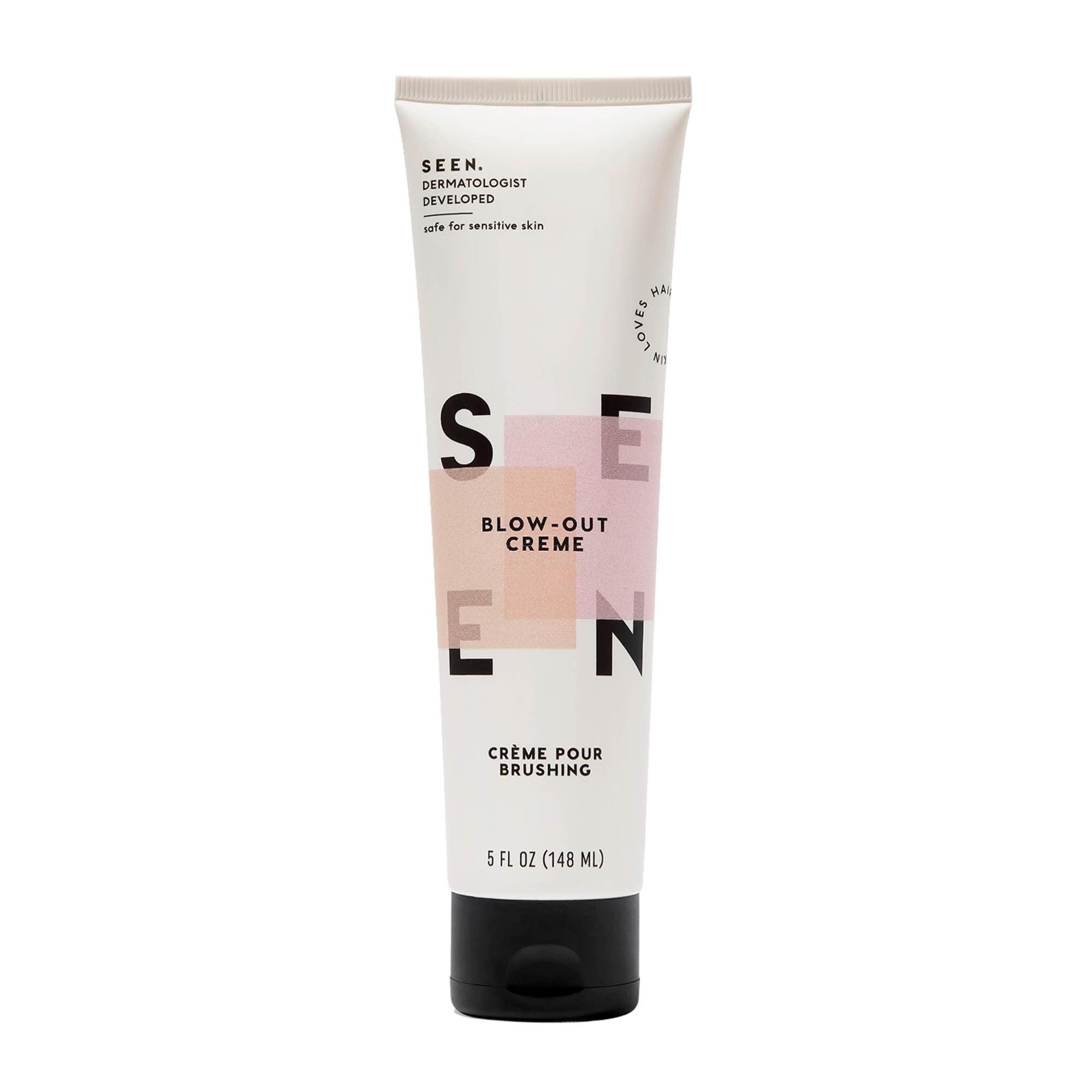 SEEN - Blow-Out Creme - Scented - Non-Comedogenic & Formulated without Sulfates Blow Out Hair Cream- Reduces Frizz- Heat Protectant- Safe for Sensitive & Acne Prone Skin