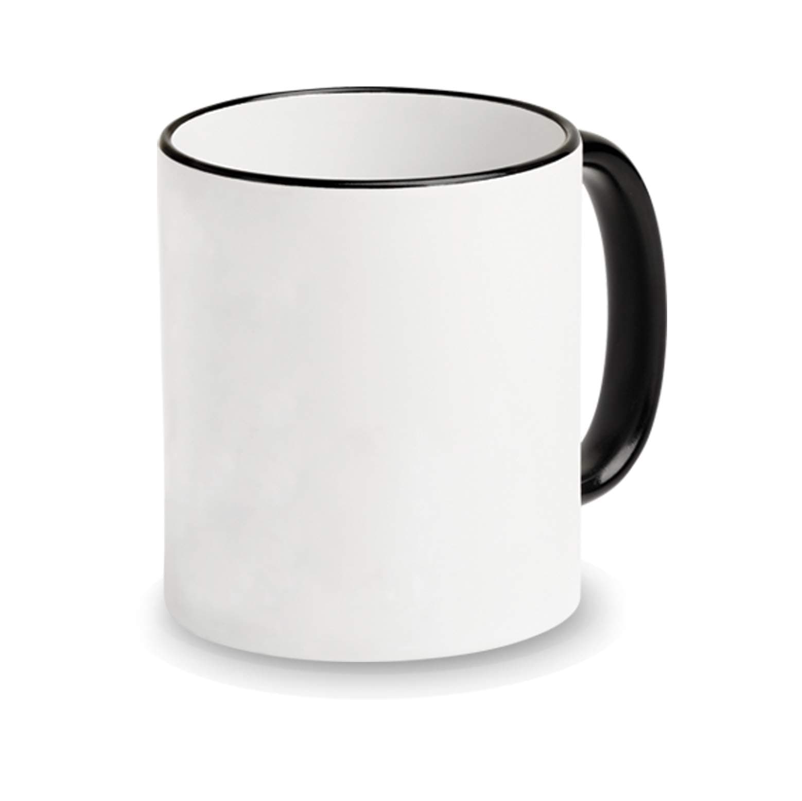 11 oz. Sublimation Mug with Black Halo and Handle