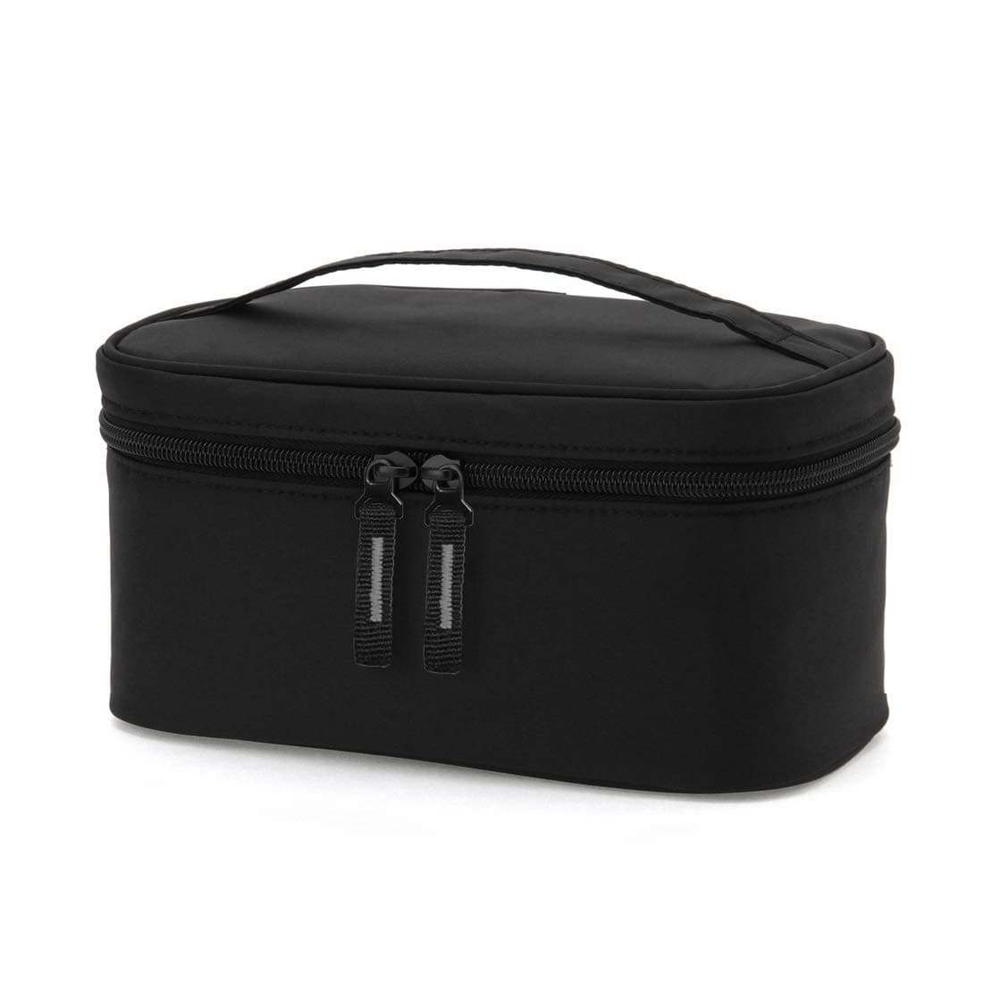 TravelXOXO Polyester Canvas Ladies Makeup Case Single Compartment Black