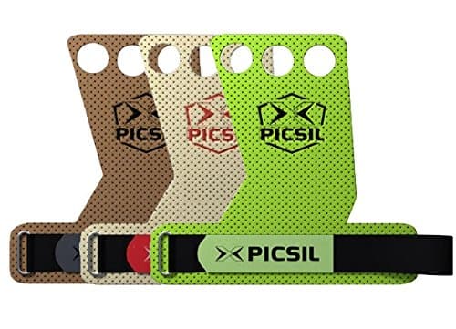 X PICSIL Azor Grips 3 Holes, Hand Grips, Gymnastics Grips, Pull ups Grips, Muscleups, Weight Lifting, Chin Ups, Training, Exercise, Kettlebell, More