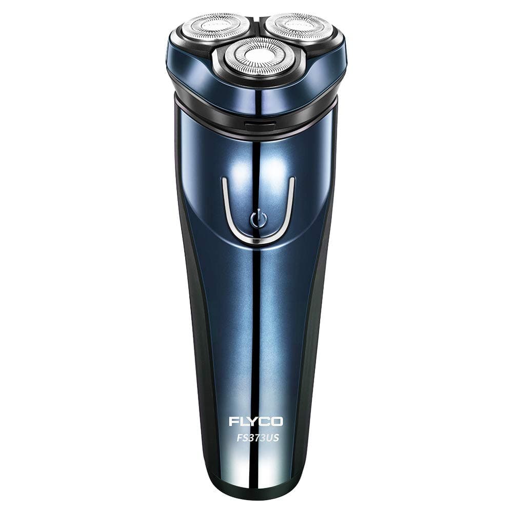 Flyco Electric Razor for Men, Mens Rotary Shaver Rechargeable Cordless Close Cut Wet & Dry Razors with Trimmer, Full Body IPX7 Waterproof