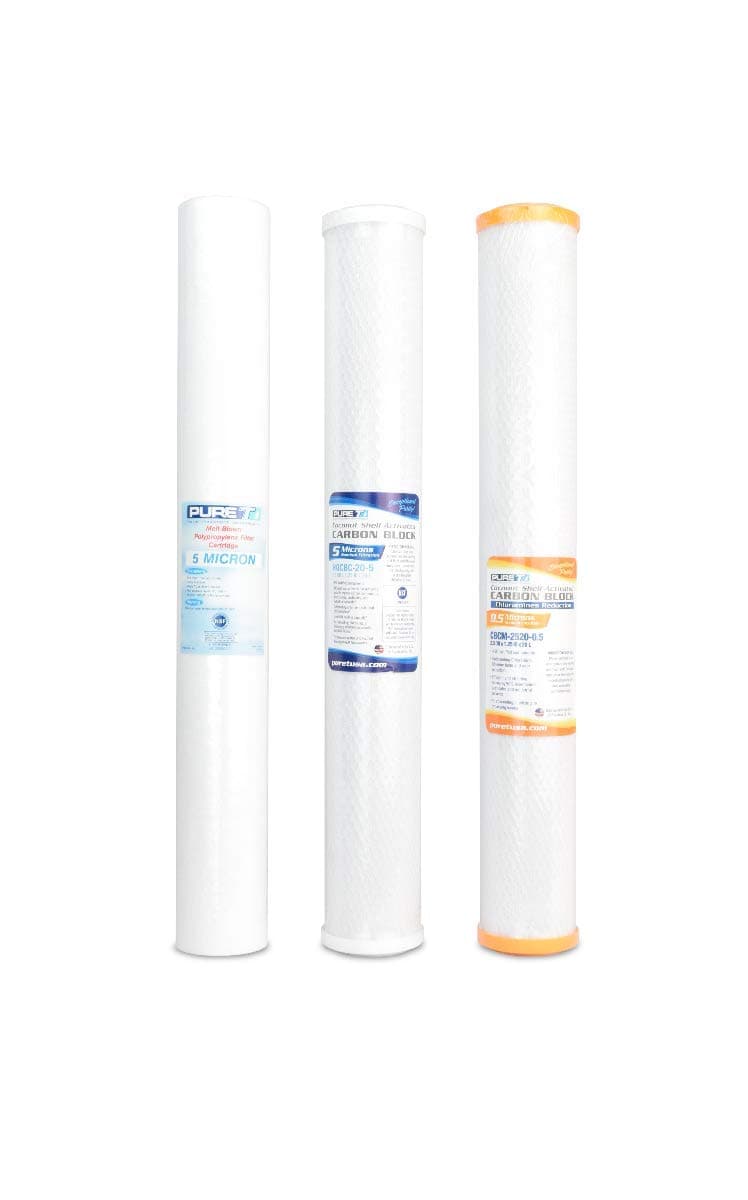 WECOAqua-Titan-SET3 Slim 20" x 2.5" Water Filter Cartridge Set for HydroSense, Aqua-Titan and LC Series Reverse Osmosis Systems