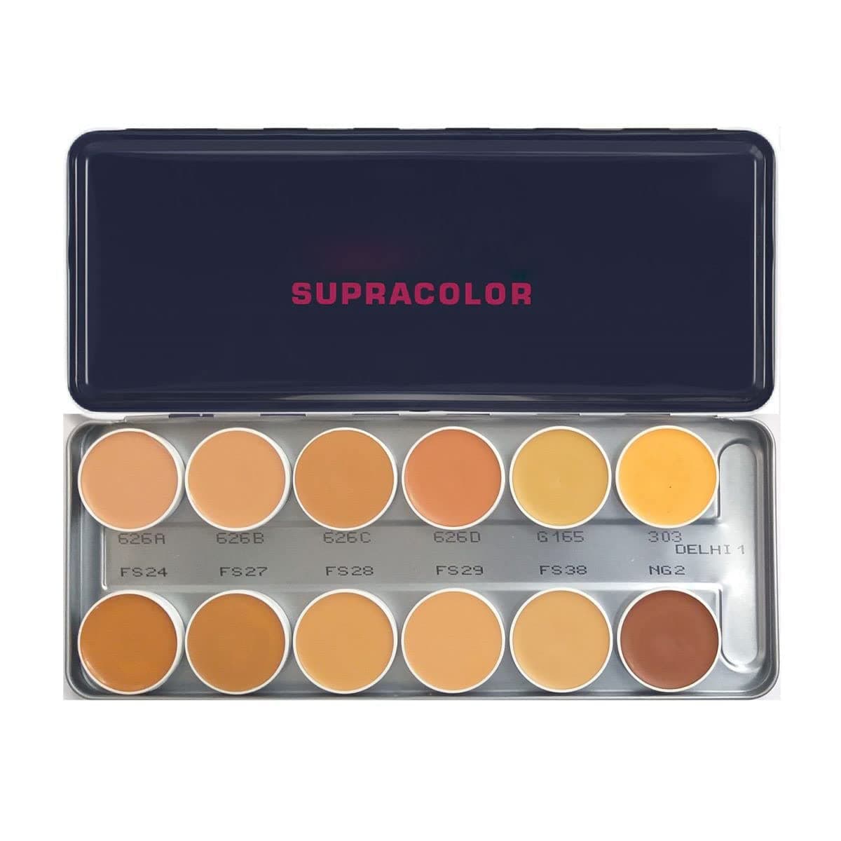 Deputy Light Supracolor Cream Foundation Palette (12 In 1) Concealer (Fair, 150 G) Matte Finish