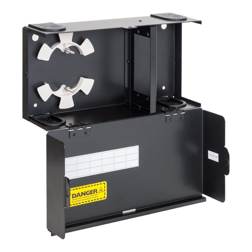 - ICC Fiber Optic Wall Mount Enclosure – 2 Slots for LGX Compatible Adapter Panels or Cassettes (Sold Separately), Fiber Enclosure Supports up to 48 Fibers, Secure Fiber Management Solution, ICFODE21WM