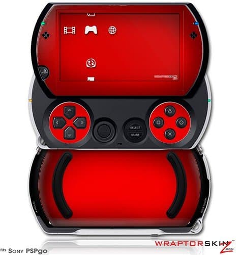 Colorburst Red - Decal Style Skins (fits Sony PSPgo)