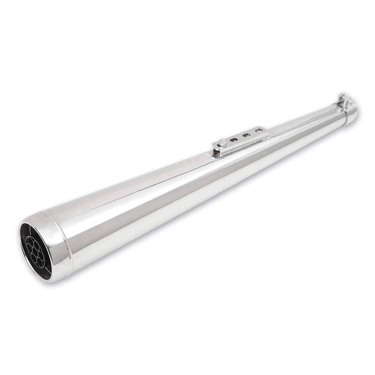 EMGO Chrome Wide Mouth Dunstall Muffler 27-1/4&Prime, Long 80-84050