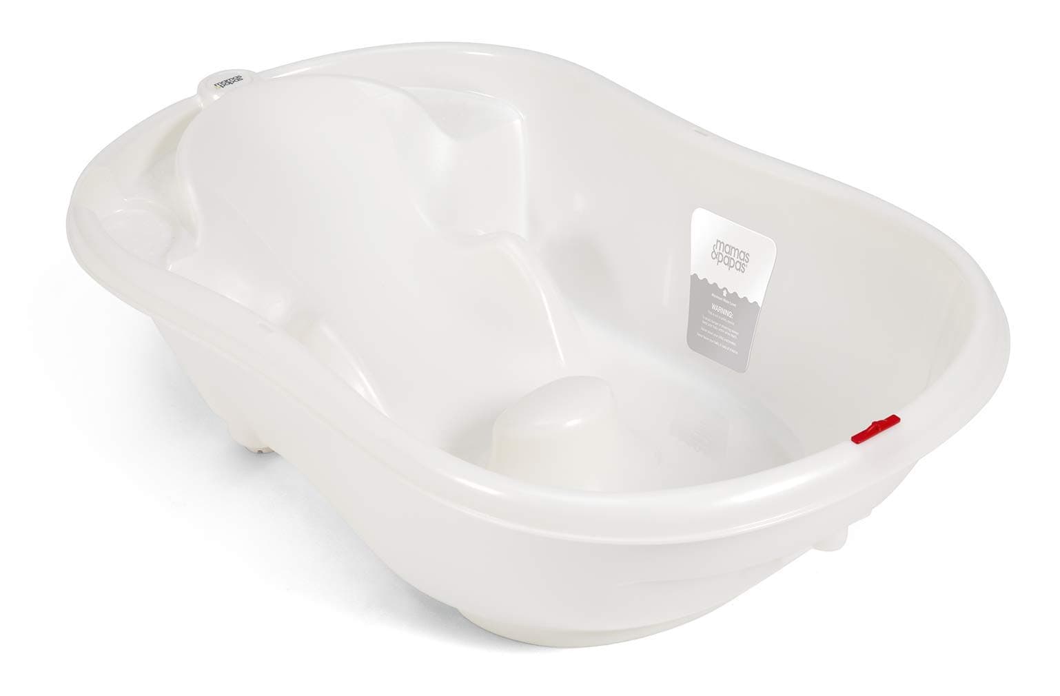 Mamas & Papas Acqua Bambino Two Stage Bath with Safety Support Positions for Newborn Baby to 12 Months - Pearl White