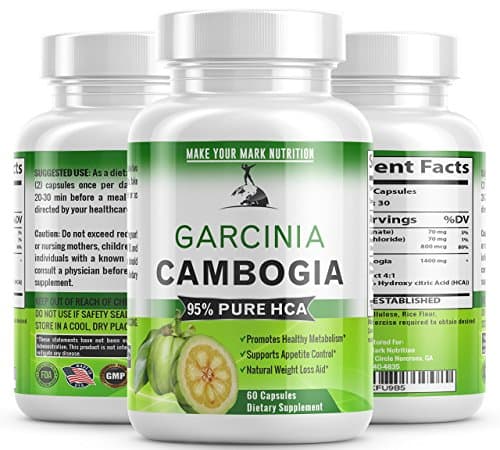 Premium, Powerful, Potent Garcinia Combogia 95% Best Pure Extract - for Men and Women Weight Loss Supplement, Effective Fast Fat Burn, High Grade Quality, Appetite Suppressant