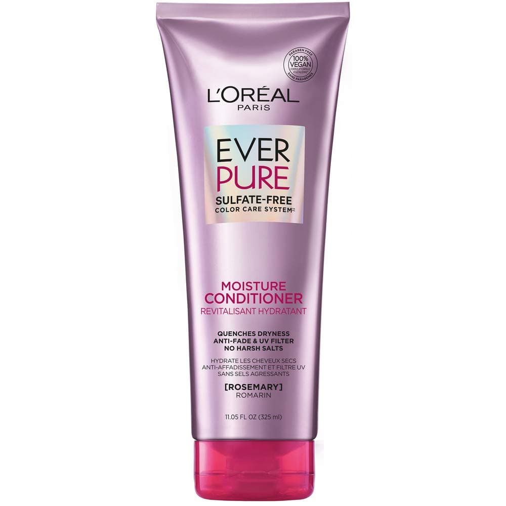 L’Oréal Paris EverPure Moisture Sulfate Free Conditioner, Hair Care for Color-Treated Hair with Rosemary Botanicals, 11 Fl Oz