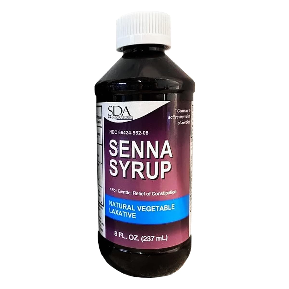 SDA Laboratories Senna Lax Senna Syrup Natural Vegetable Laxative 8oz Fluid Bottle