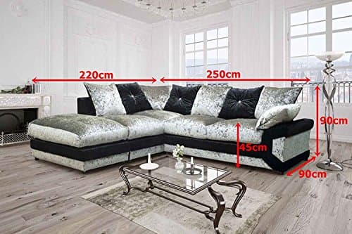 Vargas Corner, velvet, 4 Seater