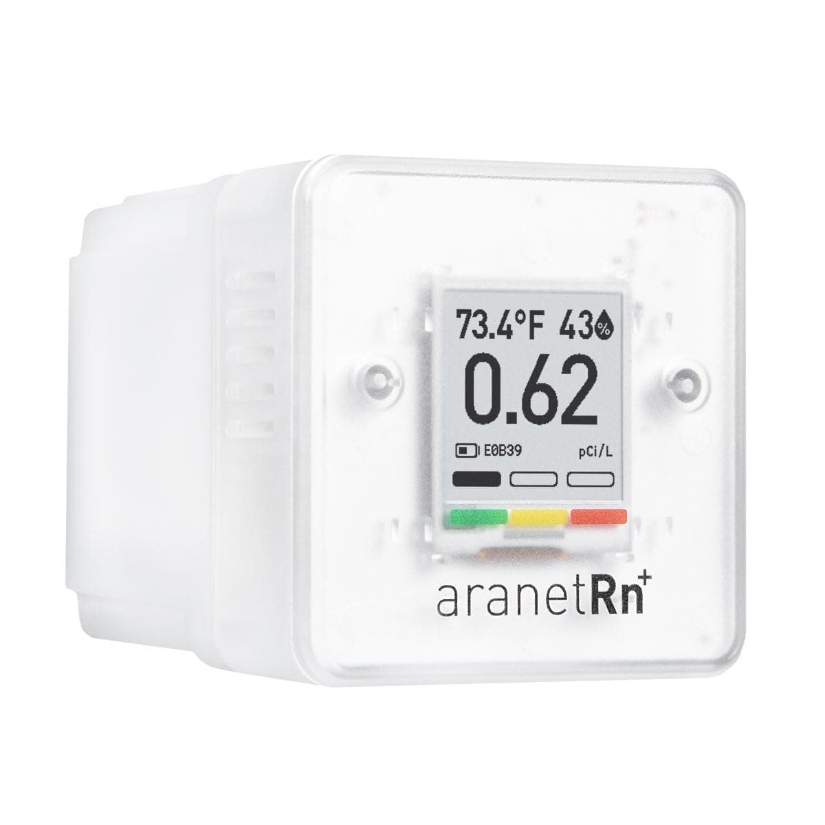 SAF Aranet Radon Detector for Home: 10-Min Measurement, Temperature, Relative Humidity, Pressure, E-Ink Display, 7-Year Battery, Portable with Free App, Bq/m3 & pCi/L Selectable