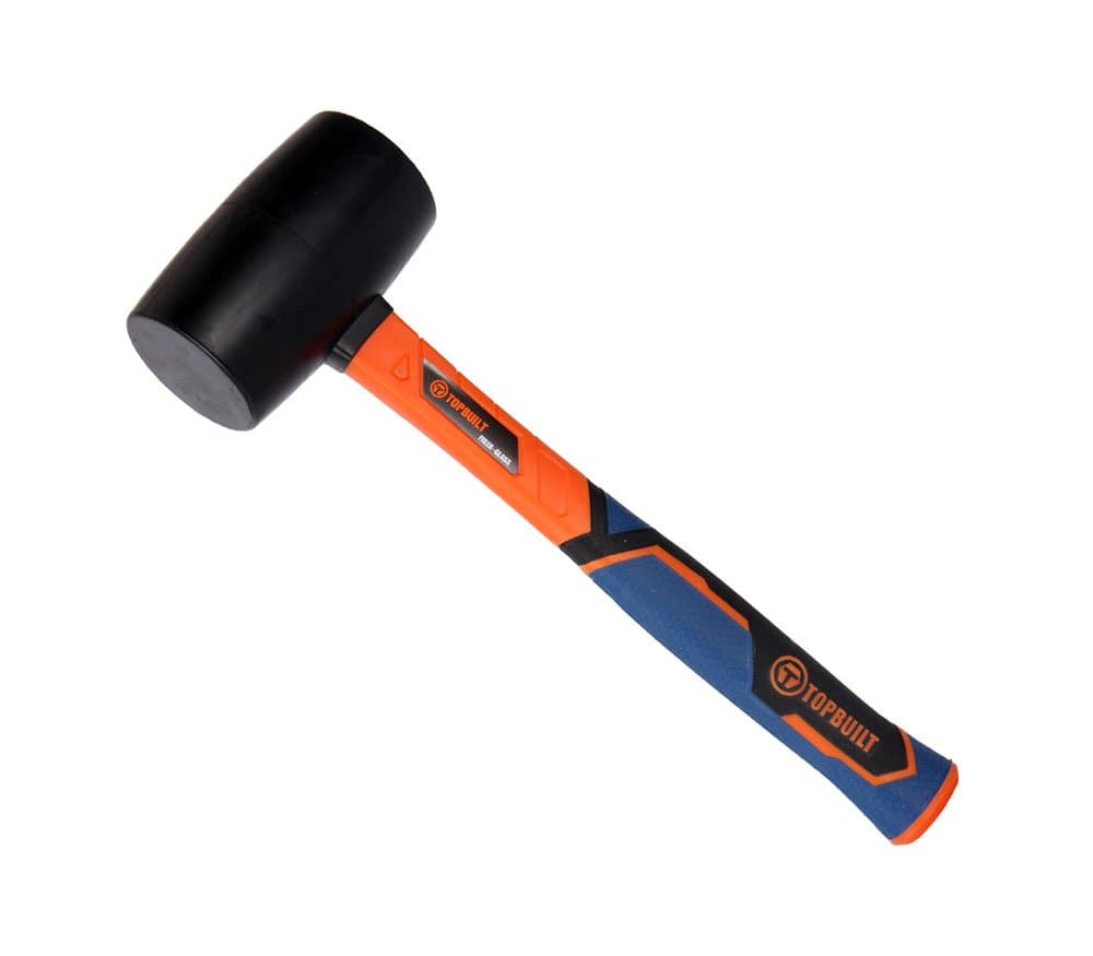 TopBuilt 24 Ounce Black Rubber Mallet with Fiberglass Handle 25051
