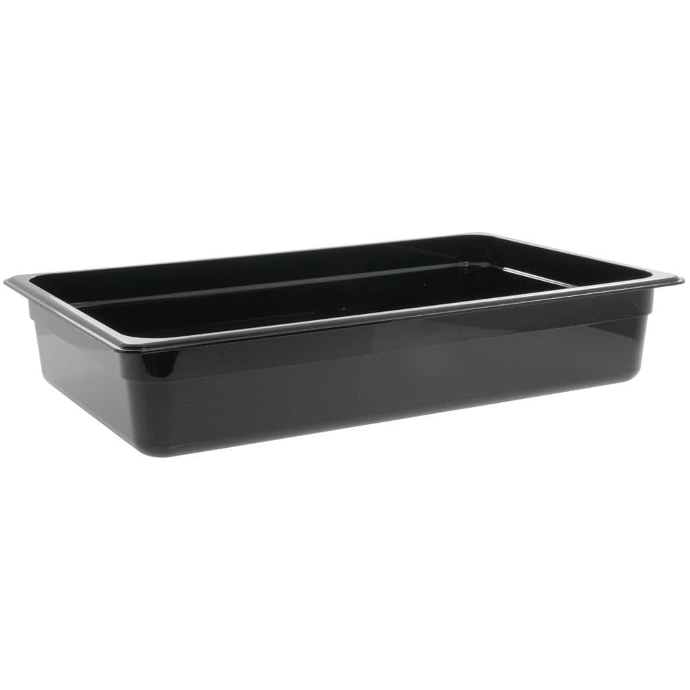 Cambro Black Full Size High Heat H-Pan 4" H