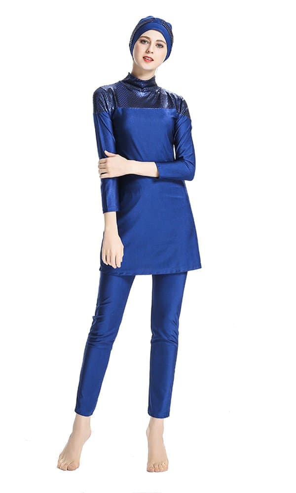 New Model Women Muslim Swimwear Full Coverage Islamic Swimsuit 3 Pieces with Hijab Sun Protection Burkini