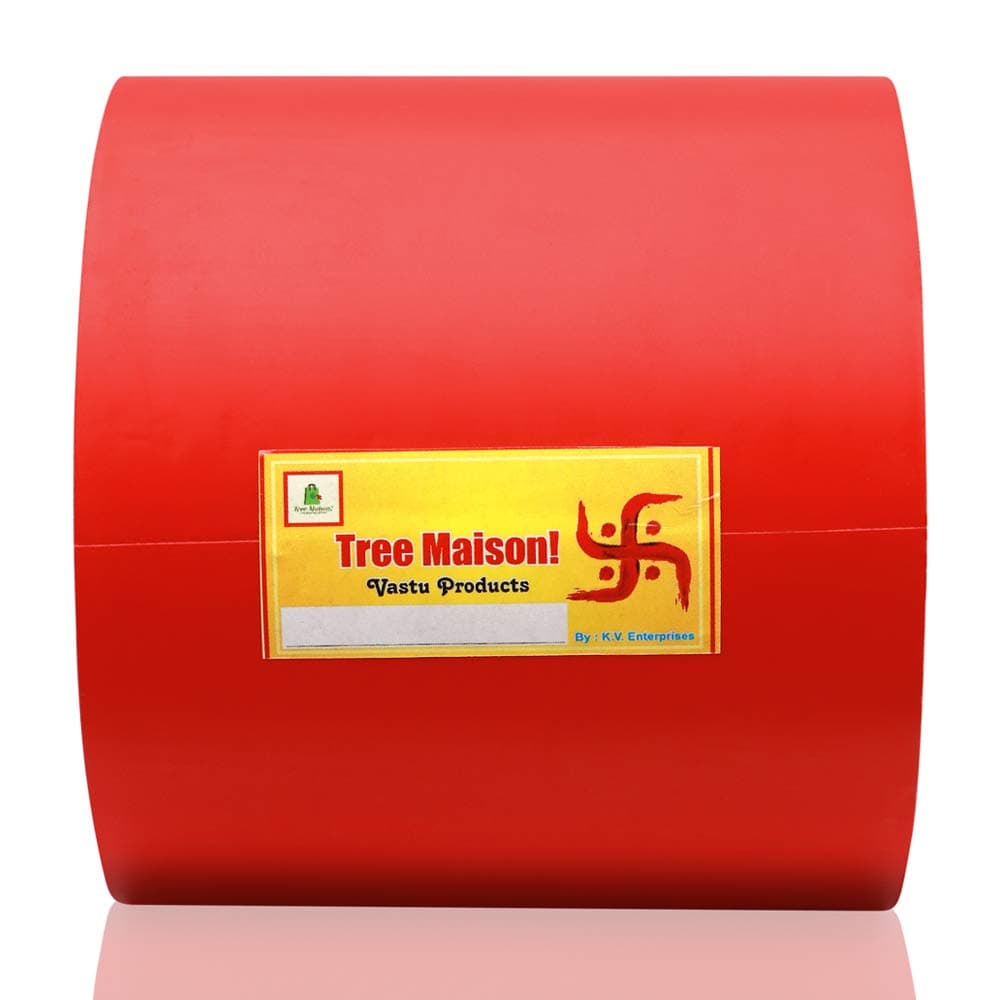 TREE MAISON VASTU RED Tape for VASTU DOSH Remedy for Bathroom and Entrance (MAHA-VASTU Remedy) (4 INCH X 25 Meter) (Pack of 1)…