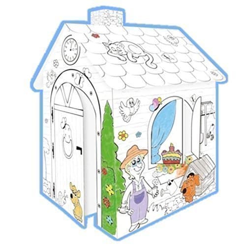 Tiktaktoo Cardboard House Playhouse to Paint