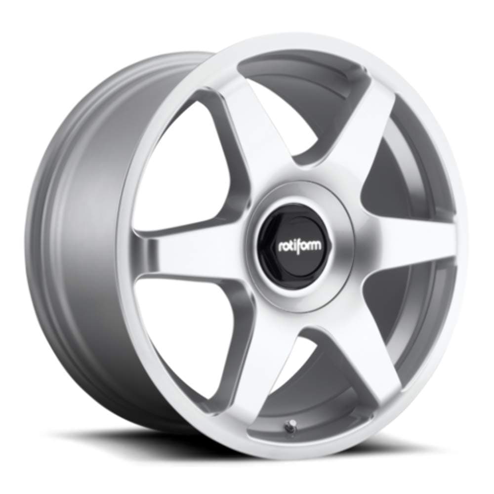 18X8.5 Rotiform Six R114 Wheel 35Mm Ball Lug Type 5X100 Sl-Gloss Sil Sl -Gloss
