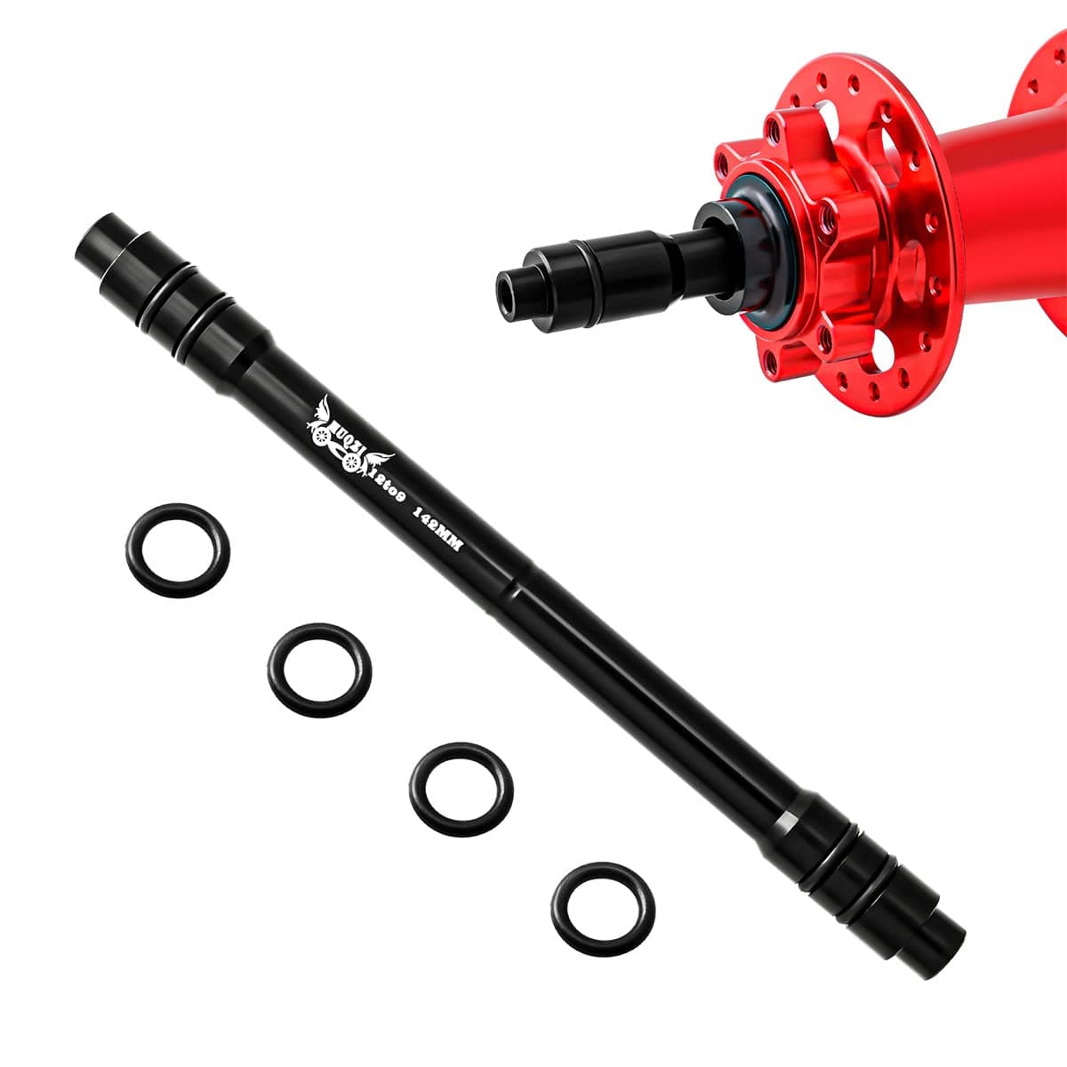 MUQZI Bicycle QR Adapter 12/15 to 9mm Front Wheel Hub Adapter 100/135/142/148mm Thru Axle Hub Quick Release for Mountain Road Bike