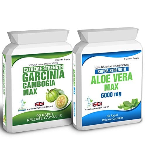 90 Garcinia Cambogia & 60 Aloe Vera Colon Cleanse Weight Loss Diet Capsules Dieting Tips