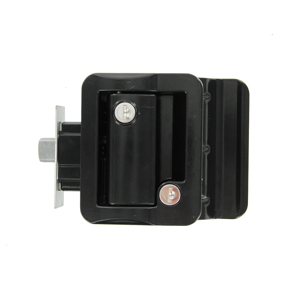 Jammy TDL-01-B OEM RV Entry Door Lock Handle Knob Kit - Includes Deadbolt and Keys, Industrial Grade - Black
