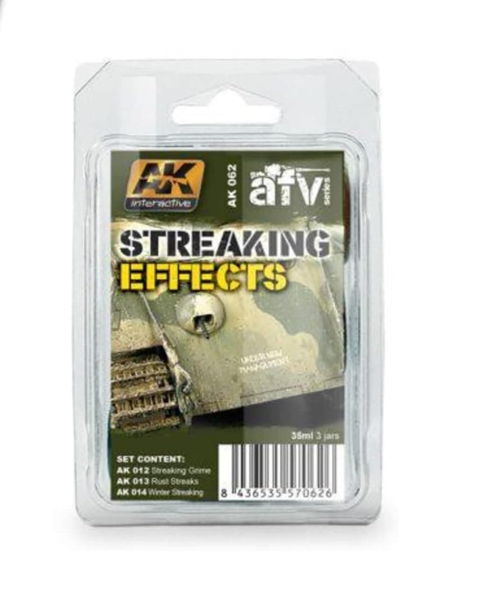 Streaking Effects Enamel Paint Set (12, 13, 14) AK Interactive