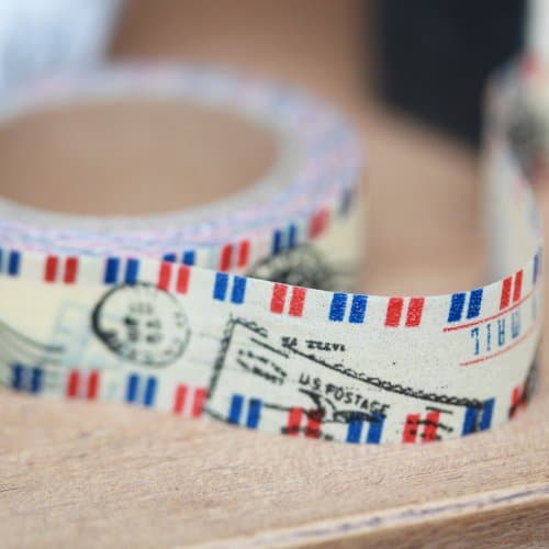 Decorative airmail Sticky Paper Tape - Ideal for Scrapbooking and Gift Wrapping