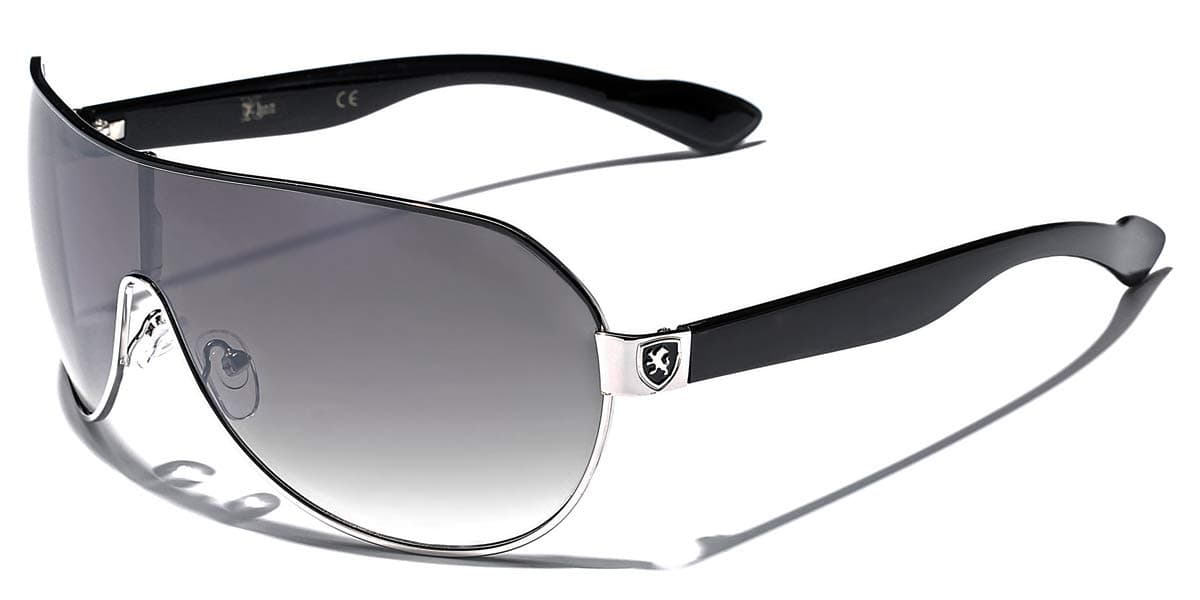 Fashion Men's Square Aviator Style Sunglasses Silver Black Sport Shades