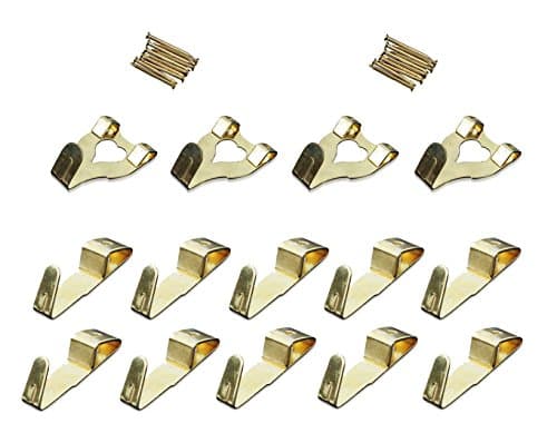 Picture Hanging Kit Includes Heavy Duty Hooks, Frame Hanger and Nails for Wall Mounting, Holds 10-75 lbs Ideal for Hanging Clock Paintings Artwork Photos Mirrors Canvas ext