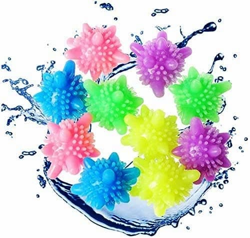 Crazygol 10 Colorful Laundry Ball Reusable Washing Laundry Dryer Ball Fabric Softener Helper Wash Ball Anti-wrap Protection Washing Clothes Ball Dishwash Bar