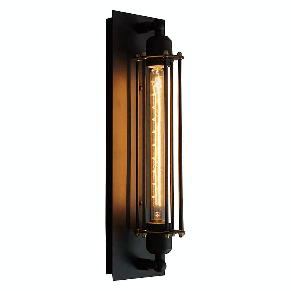 1-Light Wall Sconce Lighting Fixture, Edison Industrial Style Wall Light Matte Black Farmhouse Wall Lamp,UL Listed