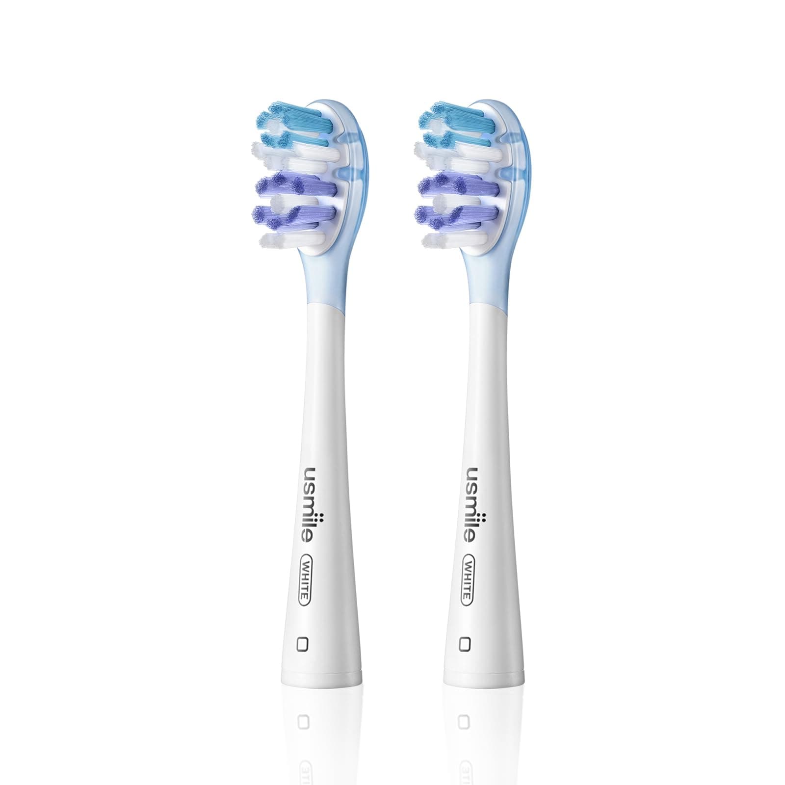 Replacement Brush Heads, for Y1S/P1/U2S/U3S with Patented Residual Shock Absorption and Air Cushion, Compatible to usmile Electric Toothbrush, 2-Pack