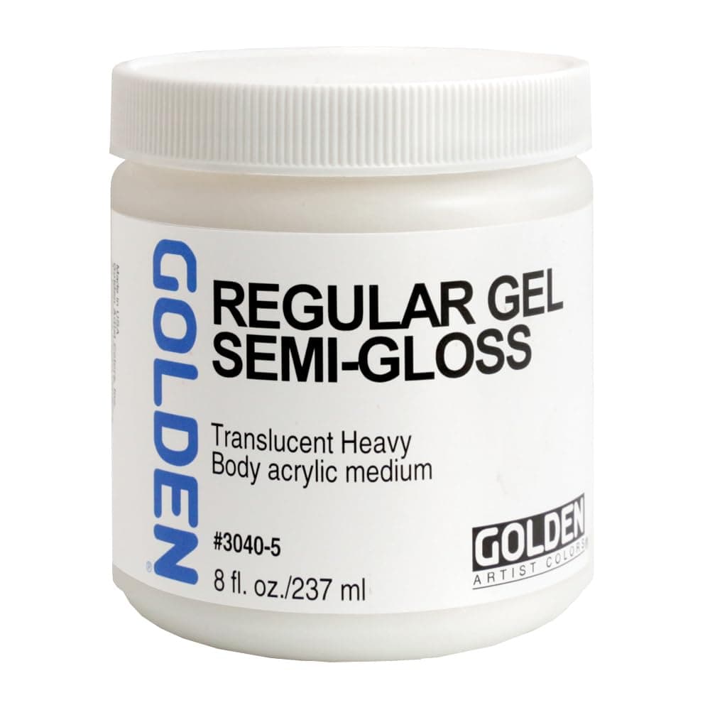 Golden Paints Golden Regular Semi-Gloss Gel Medium-8 oz