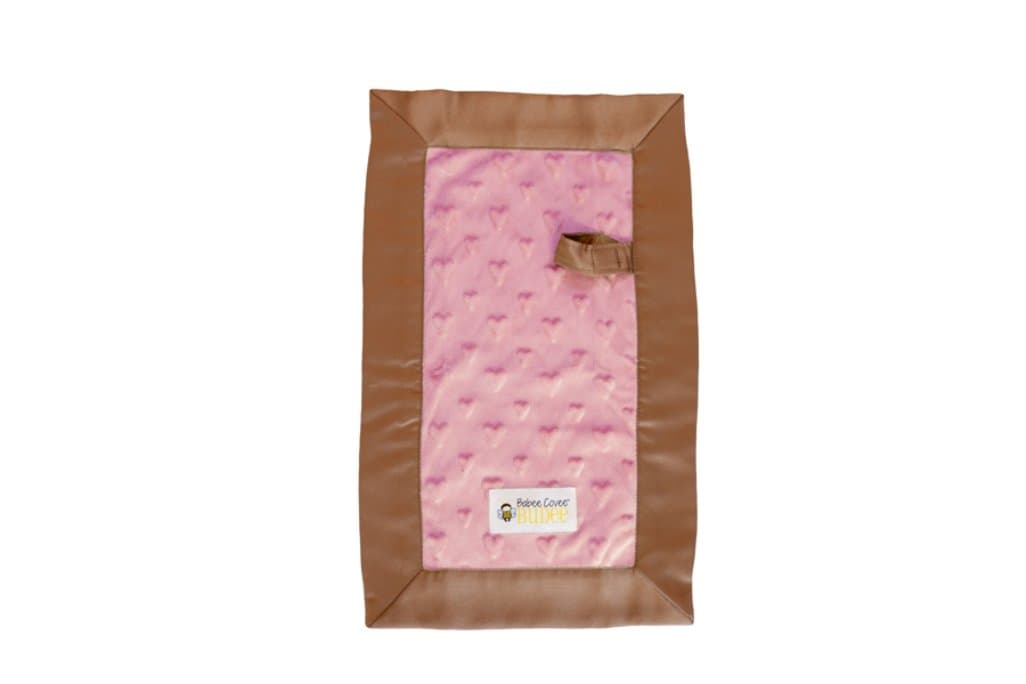 Babee Covee Budee Blanket, Strawberry Heart with Mocha Dot (Discontinued by Manufacturer)